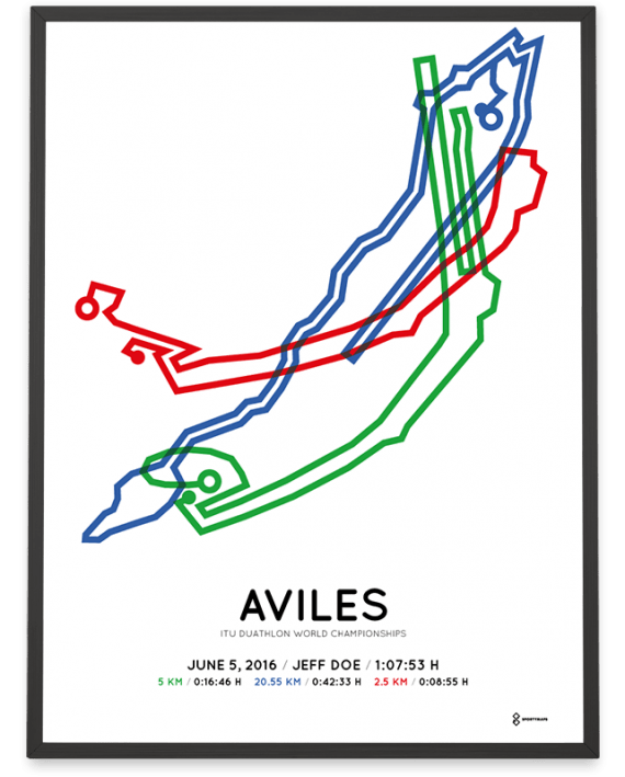 2016 ITU Duathlon world championships Aviles course poster