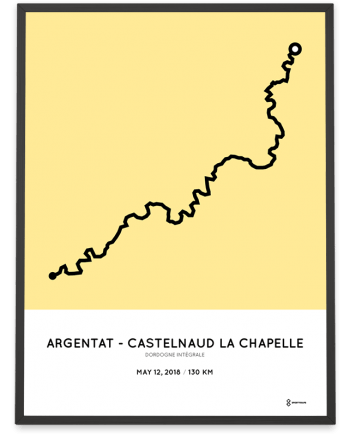 2018 Dordogne Integrale 130km routemap poster