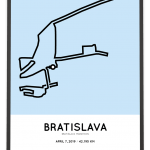 2019 Bratislava marathon course poster sportymaps
