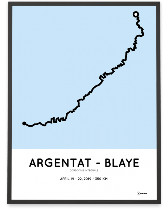 2019 Dordogne Integrale 350km parcours print