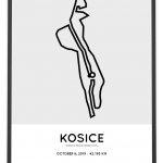 2019 Kosice Peace marathon routemap poster