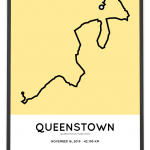 2019 Queenstown marathon racetrace sportymaps print