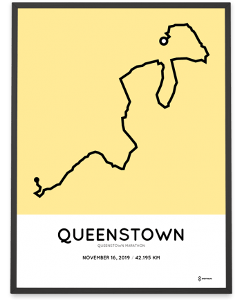 2019 Queenstown marathon racetrace sportymaps print