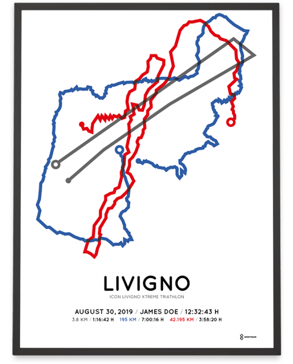 2019 icon livigno xtreme triathlon course poster
