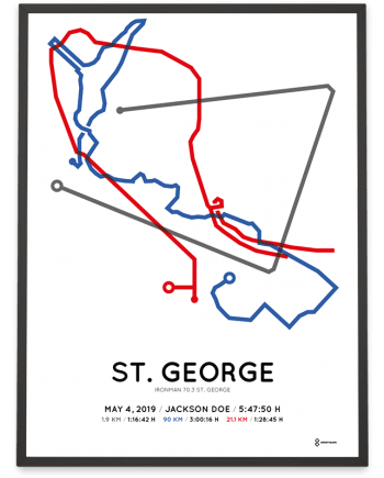 2019 ironman 70.3 st. george course poster