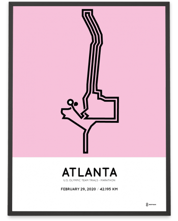 2020 US Olympic Team Trials Marathon atlanta course poster