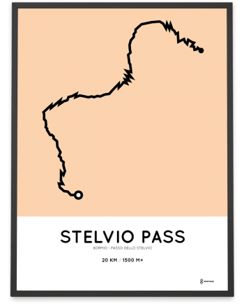 Stelvio Pass Bormio course print