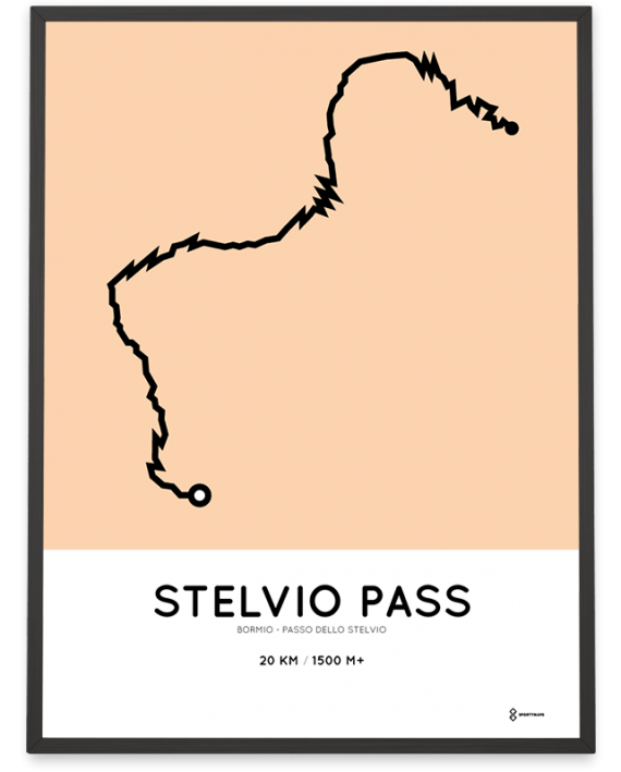 Stelvio Pass Bormio course print