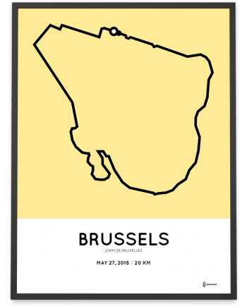2018 20km door Brussel parcours poster