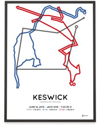 2019 Lakesman half triathlon course poster