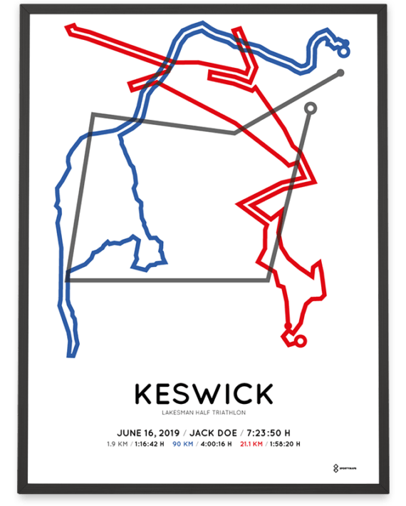 2019 Lakesman half triathlon course poster