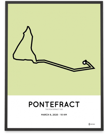 2020 Pontefract 10k racetrace poster