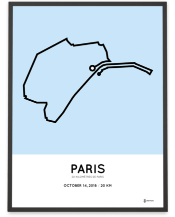 2018 20km de Paris sportymaps parcour print