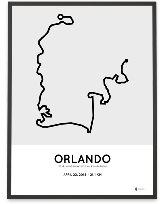 2018 star wars dark side half marathon orlando course poster