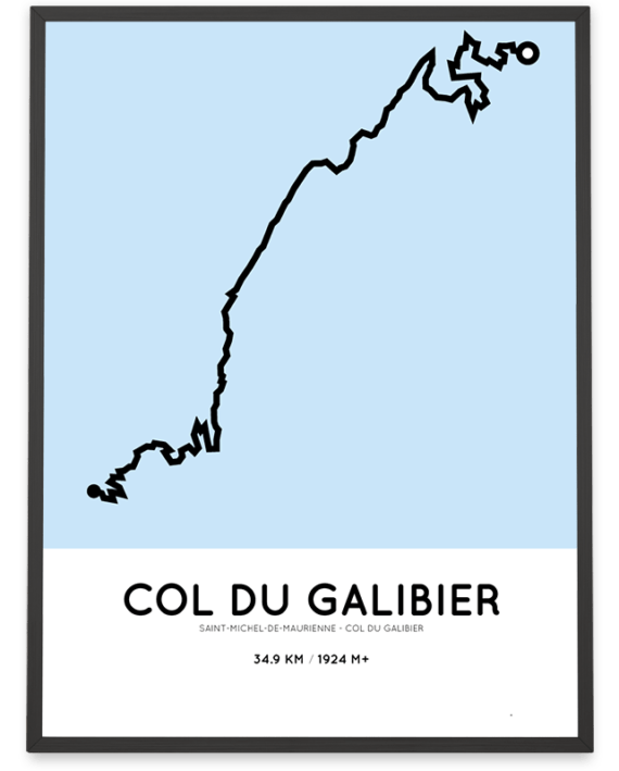 Col du Galibier from st-michel course poster