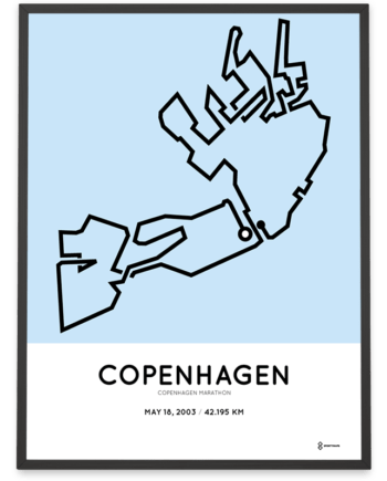 2003 Copenhagen marathon course poster