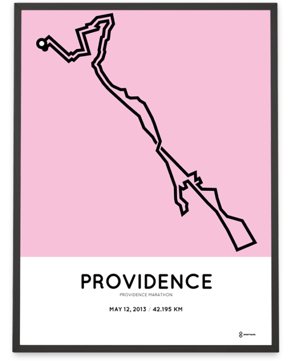 2013 Providence marathon course poster
