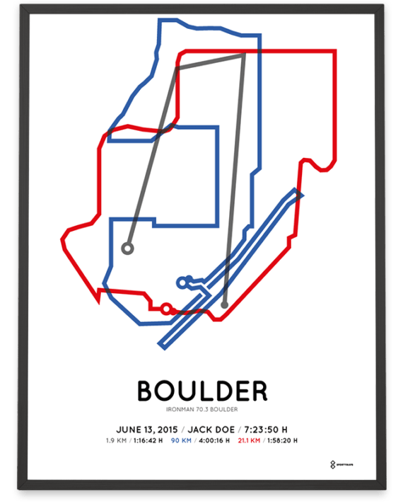 2015 Ironman 70.3 Boulder course poster