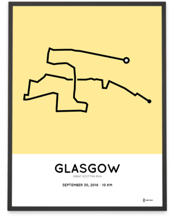 2018 Great Scottish Run 10km routemap print