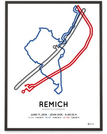 2018 Ironman 70.3 Luxembourg Sportymaps course print