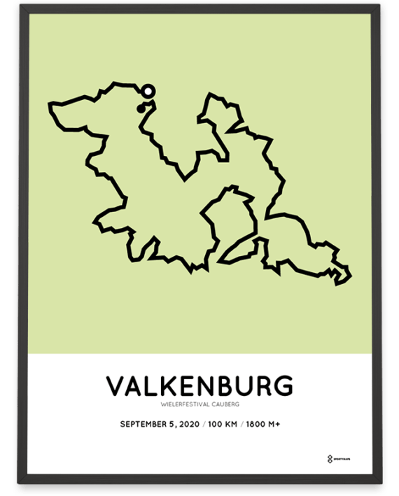 2020 Wielerfestival Cauberg 100km parcours poster