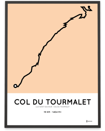 Col du Tourmalet climb Luz-st-sauveur course print