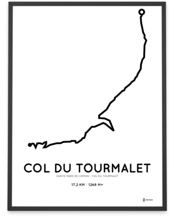 Col du Tourmalet course print starting Sainte Marie de Campan