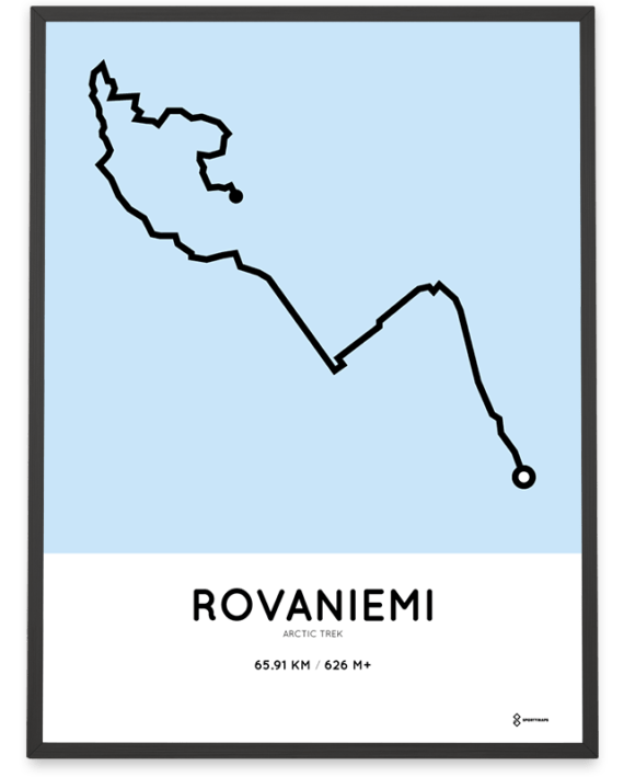 arctic trek Rovaniemi routemap poster