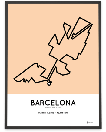 2010 Marathon Barcelona course poster