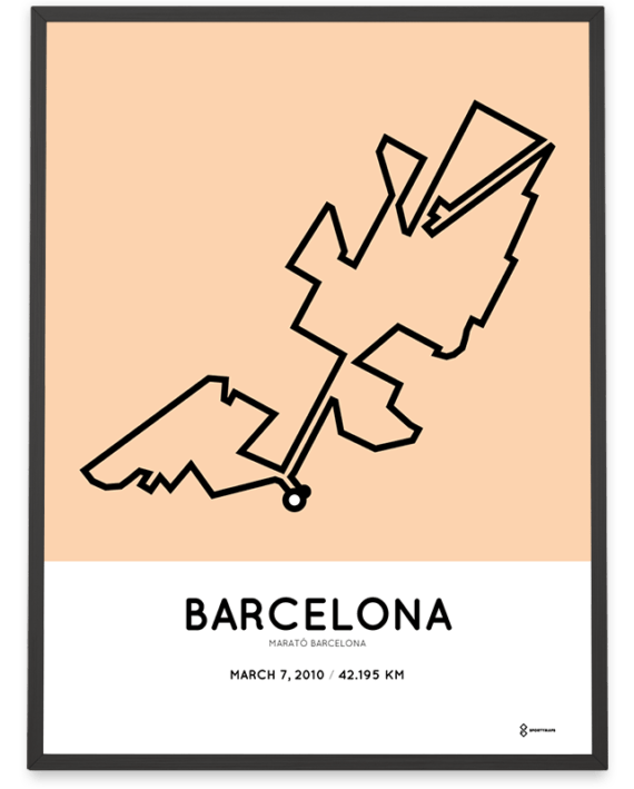 2010 Marathon Barcelona course poster