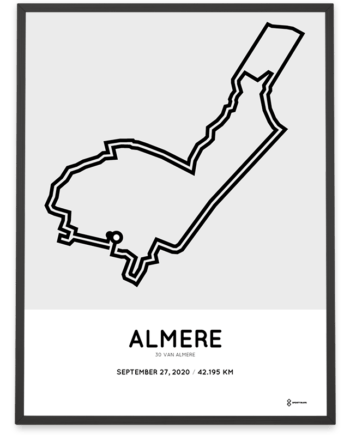 2020 30 van Almere Marathon parcours print