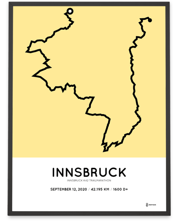 2020 Innsbruck k42 Trailmarathon route poster