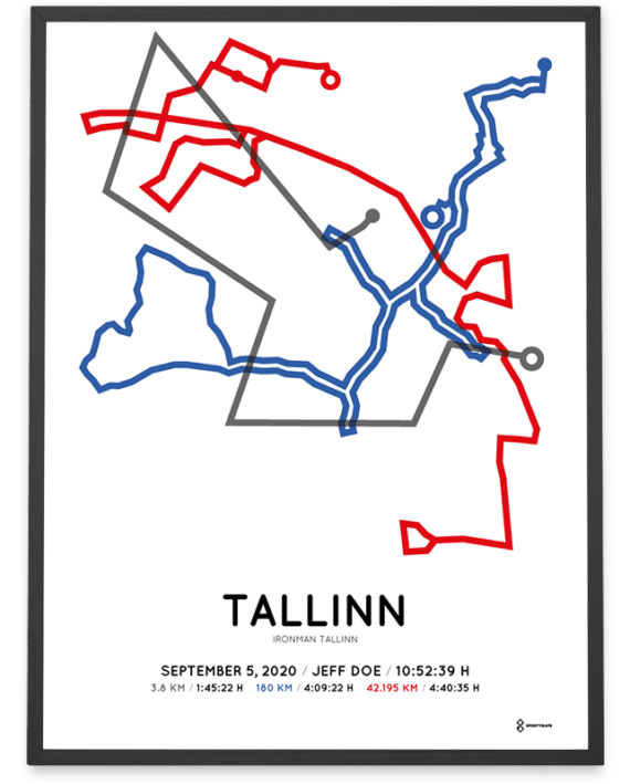 2020 Ironman Tallinn Sportymaps course poster