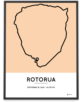 2020 Rotorua marathon course poster