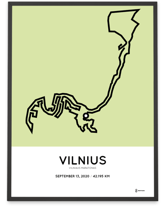 2020 Vilniaus Maratonas course poster