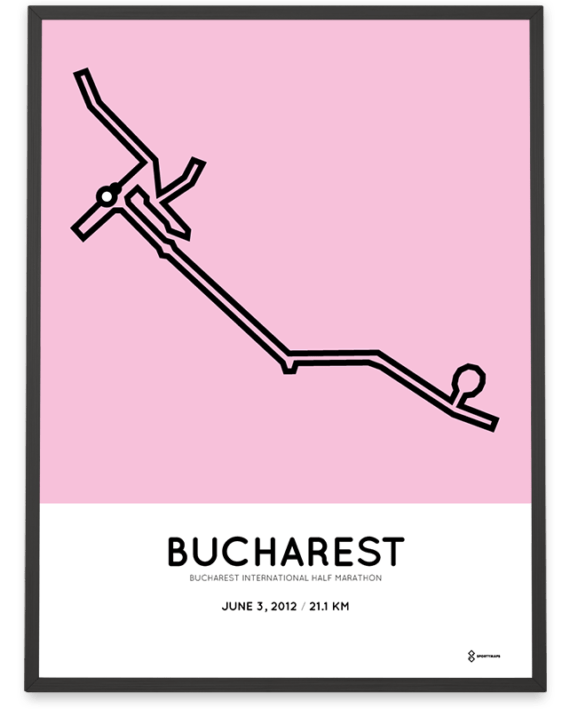 2012 Bucharest half marathon course poster