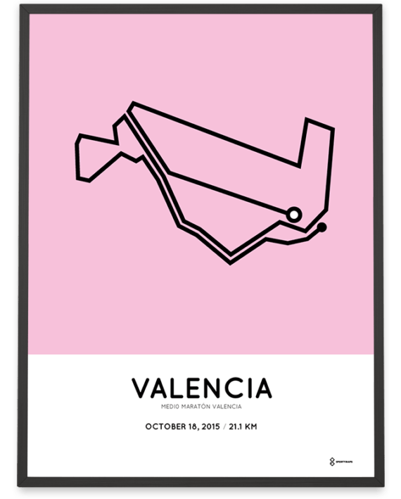 2015 Valencia half marathon parcours print