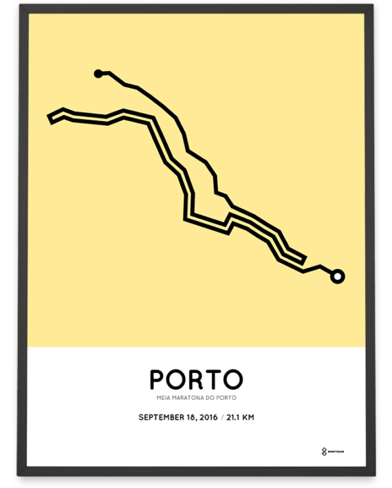 2016 Porto half marathon racetrace poster