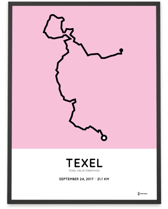 2017 Texel halve marathon parcours poster