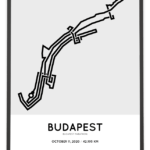 2020 Budapest marathon course poster