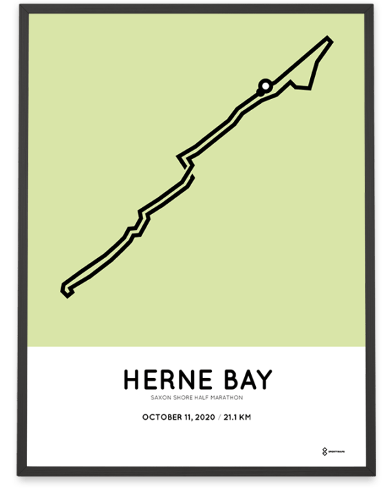 2020 Saxon Shore half marathon course print