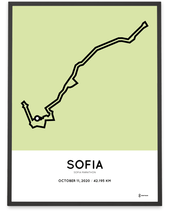 2020 Sofia marathon course poster