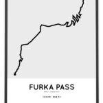 Furka Pass cycling course poster