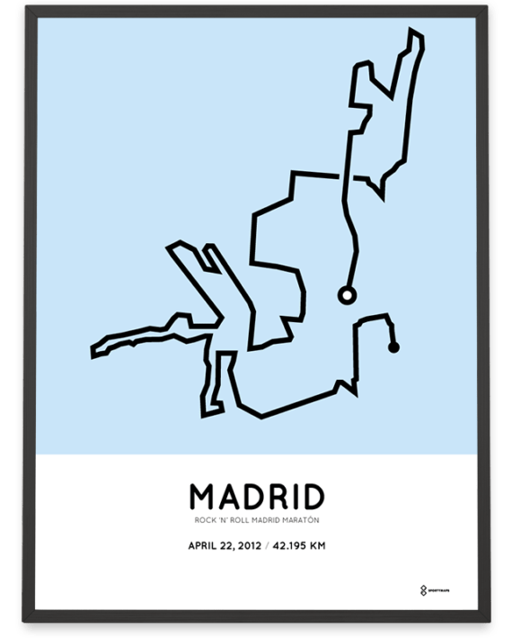 2012 Madrid maraton percorso print