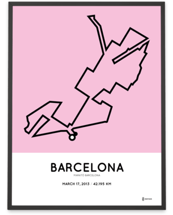 2013 Marató Barcelona percorso poster