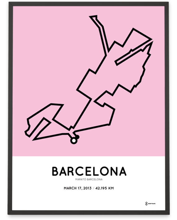 2013 Marató Barcelona percorso poster