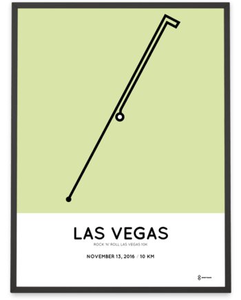 2016 Rock 'n' Roll Las Vegas 10km course poster