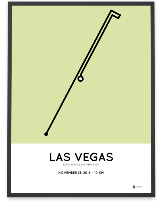 2016 Rock 'n' Roll Las Vegas 10km course poster