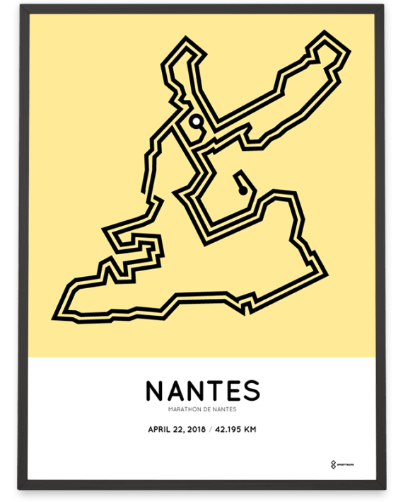 2018 Marathon de Nantes parcours poster