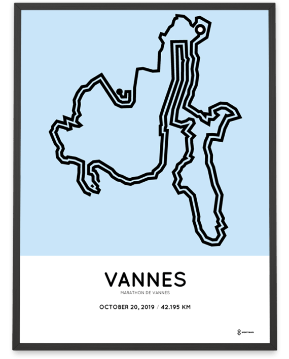 2019 Marathon de Vannes parcours sportymaps print